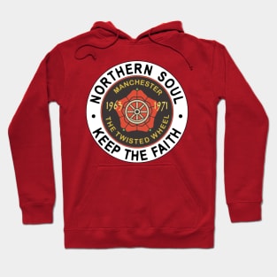 Northern Soul Badges, Manchester Wheel, Keep The Faith Hoodie